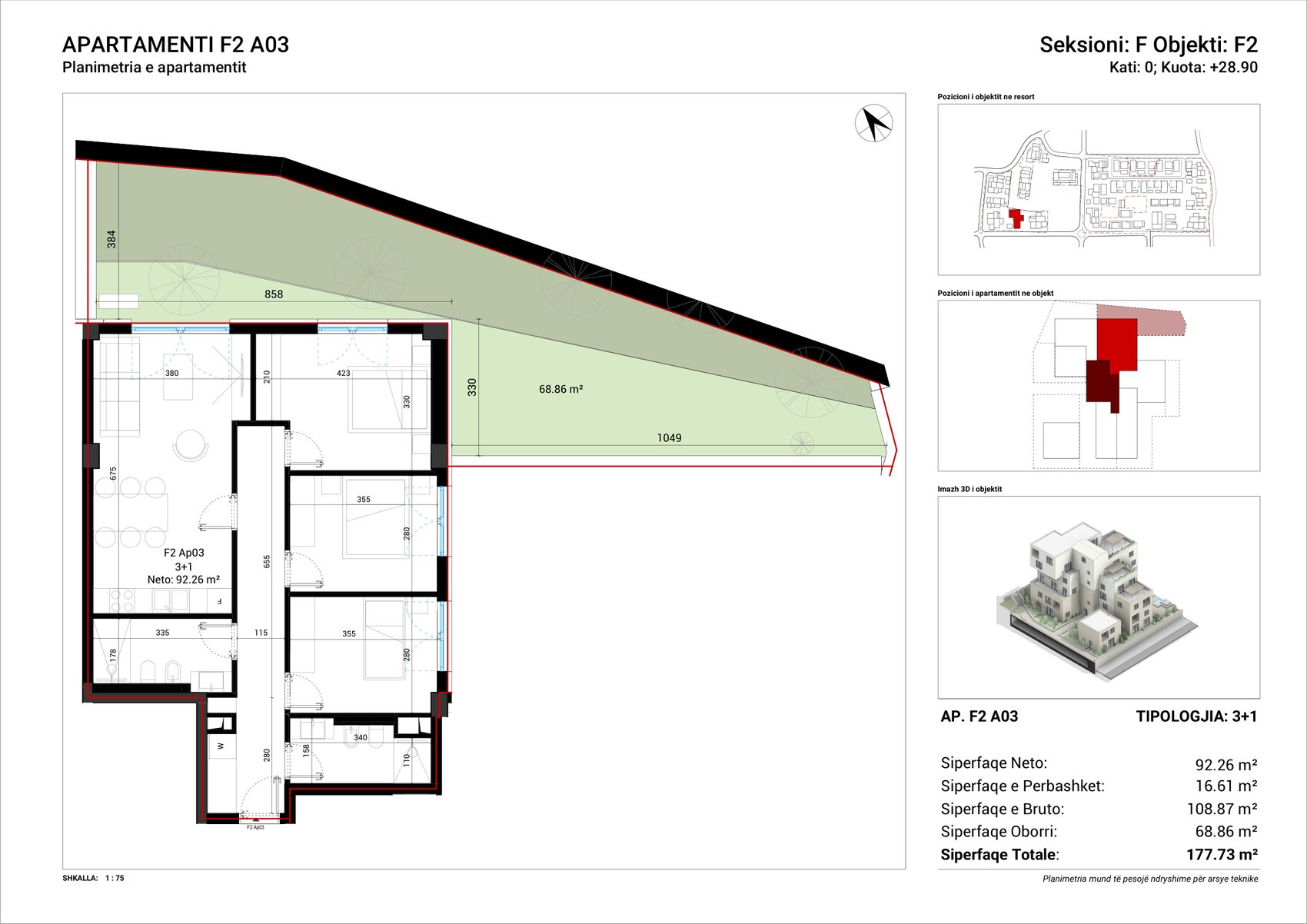 Seaside Residence floor plan — 1